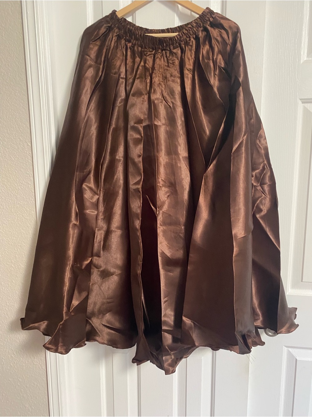 Belly dance tribal ATS Brown Satin Full-Length yard Women's Skirt